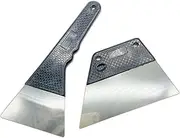 CTIRCHIU 2pcs Stainless Steel Scraper Tool Set Car Film Tool for Closing Wrapping Auto Window Tint Paint Removal