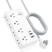 Extension Cord 5FT, Surge Protector Power Strip with 8 Widely Outlets 4 USB P...