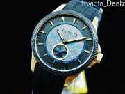 Invicta Men's 40mm Sea Vulture Swiss Ronda Quartz Gold Tone SS Black Strap Watch