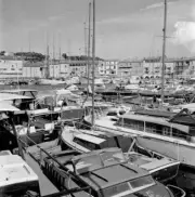 The port in Saint Tropez France circa 1950 Historic Old Photo