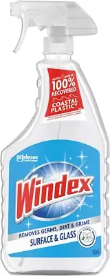 Windex Surface and Glass Cleaner, Multi Purpose Spray for Greasy Surfaces, Mirro