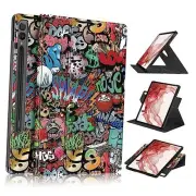 360 Rotating Case for Samsung Galaxy Tab S10 Plus 12.4/Tab S9 Plus Graffiti
