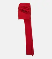 [Didu] Didu Draped cotton jersey miniskirt AU 12 red