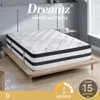 Dreamz Spring Mattress Bed Pocket Egg Crate Foam Medium Firm Double Size 35CM
