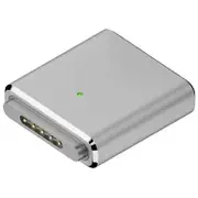 For MacBook PD 100W Compatible with MagSafe 3 to Type C Female Aluminum Alloy Converter Silver