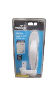 Wright Products VIL333WH Pull Handle Door Latch in White