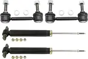 TRQ Rear Shock Absorbers Sway Bar Links Kit Compatible with 2013-2020 Ford Fusion