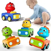 ALASOU Dinosaur Car Toys for 1 2 Year Old Boy|Baby Toys 12-18 Months|1 2 Year Old Boy Birthday Gifts for Infant Kids|Cars for Toddlers 1-3
