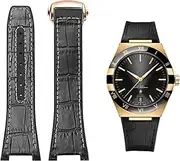 [HKIDKK] Substitute For Omega Constellation Double Eagle Series Watchband Manhattan Rubber Cowhide Male Observatory Strap Notch 25-14mm