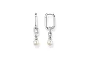 Thomas Sabo Hoop Earrings Links With Pearl Silver