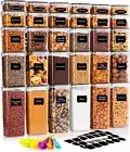 30 Pack Airtight Food Storage Container Set -Pantry Storage Containers Organiser