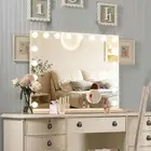 Hollywood Vanity Mirror with Lights, 15 Replaceable Bulbs，3 Color Lights，Make up