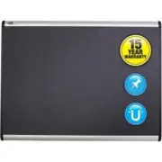 Quartet Prestige Plus Magnetic Fabric Bulletin Board, 36 x 24, Aluminum Frame QR