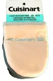 Cuisinart Mini Oven Mitts Pink Neoprene Cotton Kitchen Chef Set of 2 Beach House