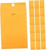 Sewroro 100pcs Kraft Clasp Envelopes Gummed Seal Mailing Envelopes for Office Use Secure Closure Lightweight Elegant Design