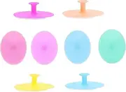 SEWOART 8Pcs Shampoo Brush Exfoliating Silicone Bath Shower Scalp Massager for Boy Girl Multi Functional Hair Gentle Shower Scrubber