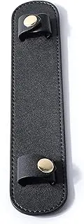 [GOXTECH] Leather Shoulder Strap Pad for Designer Trendy Bags, Black, Small