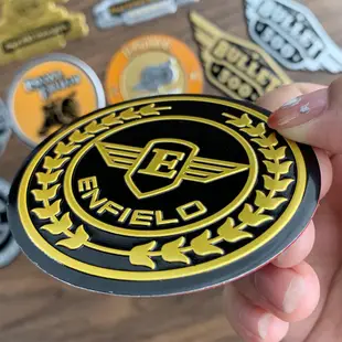 鋁製 Royal Enfield 摩托車標誌徽章貼紙貼花適用於 Bullet 350 等經典復古摩托車
