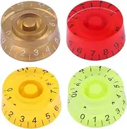 BUGUUYO 4pcs Durable Plastic Volume Tone Control Knobs Caps for Electric Guitar Bass Easy Install Replacement Parts Suitable for Guitarists and Musicians Variety of Color Options