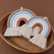 Macrame Rainbow Wall Decor for Bedroom Nursery Kids Rooms Tapestry Wall Hanging