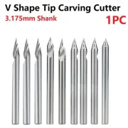 Bright Bit Engraving No Burrs 1/8'' Shank 20/30/45/60 Degrees 3D