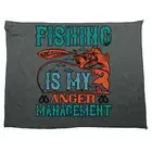 Fishing Is My Anger Management Towels Cleaning Cloth Dish Kitchen Tea Towel