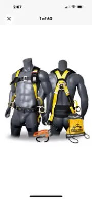 KwikSafety TYPHOON Safety Harness ANSI Fall Protection 3D Ring + Back Support(4)