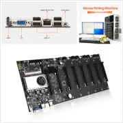 Mining Machine Motherboard w/CPU Set 8 Graphics Card Plug DDR3 Memory Integrated