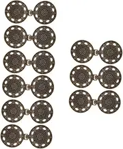 [TOKIDNY] 9 Pairs Buckle Bouquet Hook Backpack Rings Retro Decor Cardigan Clasp Closure Vintage Decor Cardigan Fasteners Webbing Belt Rings Collar Clasp Clip Cardigan Clip Zinc Alloy