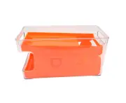 2 Tier Soda Can Rack Beverage Can Can Storage Holder Can Holder for Pantry Refrigerator Orange