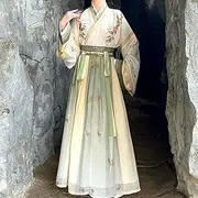 [JIMINISO] WeiJin Dynasty Floral Printed Princess Hanfu Dress Chinese Style for Women Oriental TV Drama Performance Costumes