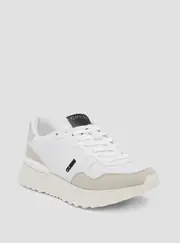 GUESS Women's White Vinnna Low Top Sneakers Size: 10, Synthetic