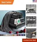 Wrinkle-Free Twin Satin Sheet Set with Deep Pocket - Hotel Comfort in Stone Grey