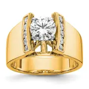 14k Yellow Gold 1/4 Ct. Lab Grown Diamond VS/SI+ G+ Peg Set Engagement Ring