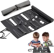 Backgammon Game Set Classic Backgammon Set for Adults, Playing Field W x D: 36 x 25.3 cm