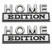 New HOME EDITION Car 3D Sticker Emblem Badge Trunk Back（2PC black chrome）