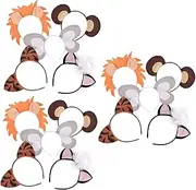 [Vaguelly] 3sets Zoo Animals Hairband Boys and Girls Adults Jungle Headdress Lightweight Party Dress-up Accessory 5pcs*3