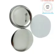 100 pcs/Pack 1-1/2" 37mm Metal Pin Back Button Metal Bottom for Badge Machine