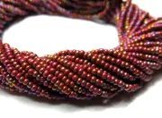 11/0 FULL HANK ~ OP BROWN RAINBOW ~ GLASS SEED BEADS ~ 12 Strands