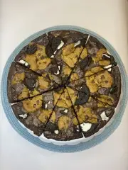 brookie oreo pie, brownies, cookies, oreos, made from scratch, desserts, sweets
