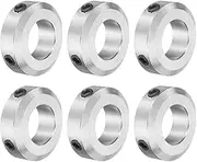 uxcell 6Pcs Set-Screw Collars 17mm Bore, Aluminum Alloy Shaft Collars, 32mm OD, 10mm Width Axle Collar Clamp for Linear Rod Shaft Guide