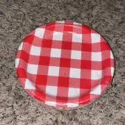 Red and White Checkered Snack Plates