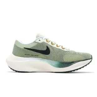 【NIKE 耐吉】慢跑鞋 Zoom Fly 5 男鞋 綠 白 回彈 輕量 透氣 路跑 馬拉松 運動鞋(FV3632-301)