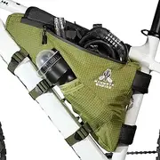 Bicycle Triangle Frame Bag - Water Resistant Storage Pouch for MTB Road Bike Cycling Accessories (Green)