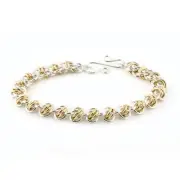 DOUBLE ORBITAL BRACELET KIT-Chain Maille/Mail Jump Ring Jewelry-Silver & Gold