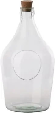 5L Terrarium Jar with Open Centre Design - Ecosystem Plant Glass Jar with Cor...