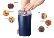Blue Electric Coffee Bean Grinder Nut Seed Grind Spice Crusher Mill Blender