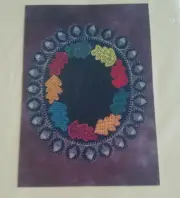 Fall Leaf & Acorn Wool Penny Rug / Candle Mat Sewing Pattern 14" x 16"