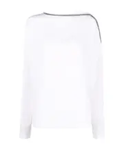 cold-shoulder top S white