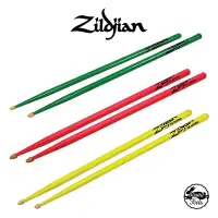 在飛比找蝦皮商城優惠-Zildjian 5A亮彩 橡果頭鼓棒 粉紅/亮黃/綠色 三